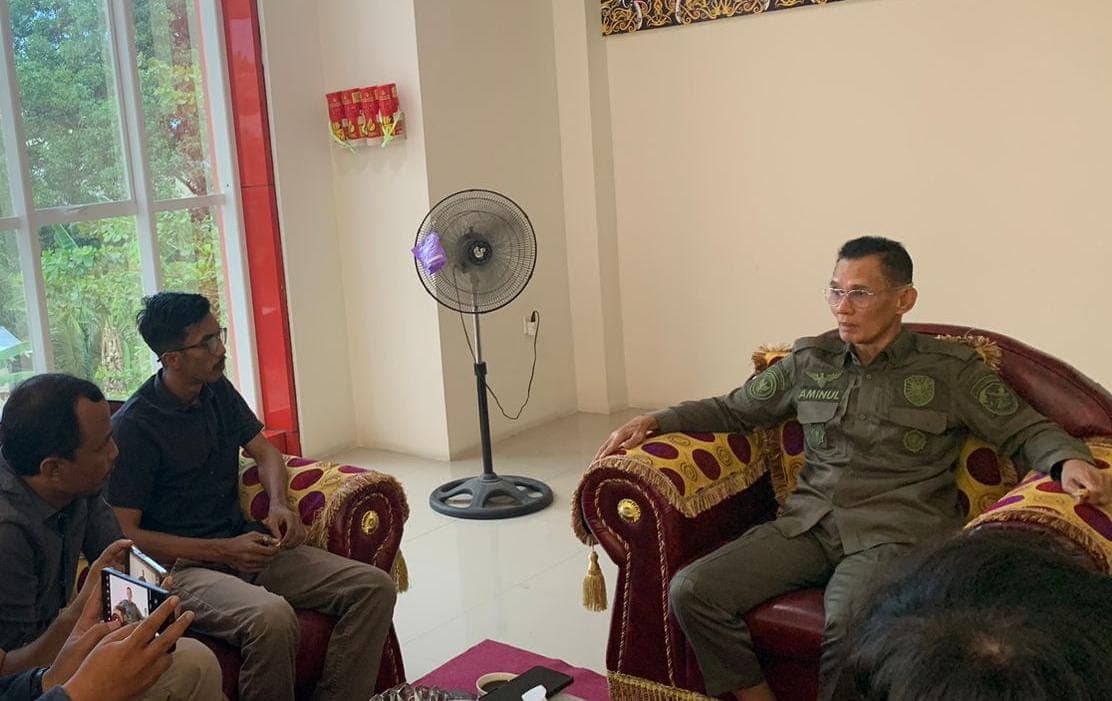 Kabinda Kaltara, Marsma Aminul Hakim saat dijumpai wartawan di Tarakan (Foto: Istimewa)
