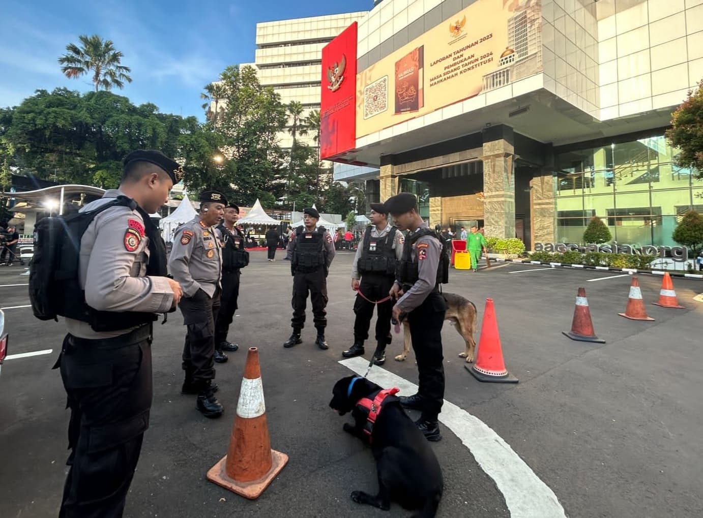 Amankan Sidang Putusan PHPU di MK, Polri Kerahkan Anjing Pelacak