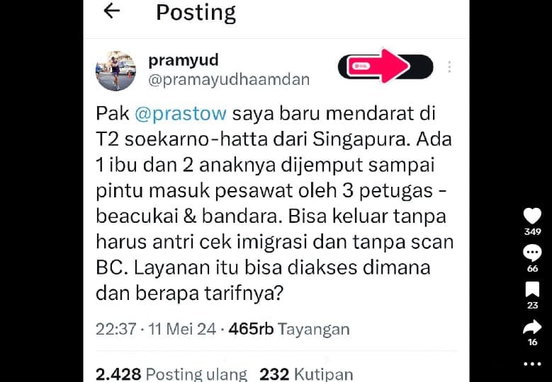 Heboh Dugaan Adanya 'Penumpang Jalur Khusus' Tanpa Cek Imigrasi dan Bea Cukai Bandara. (Foto: TikTok @yharas8)