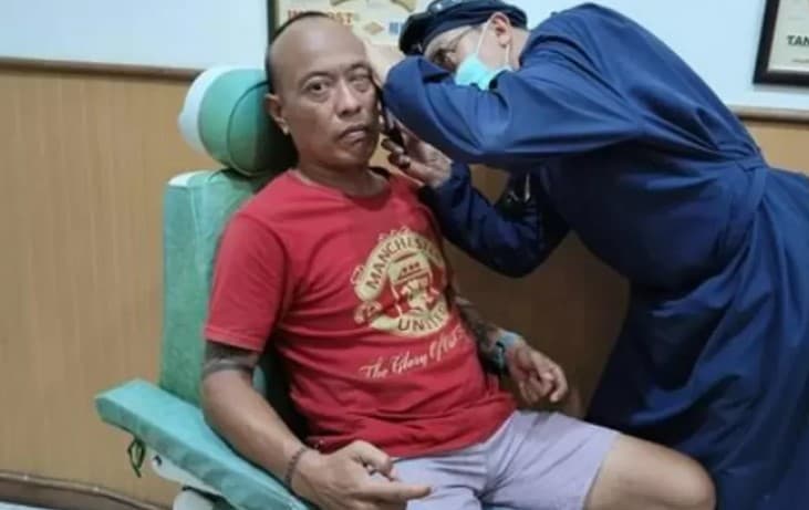 I Wayan Suparta yang diduga dianiaya 10 polisi sampai cacat permanen. (Foto: Facebook/Info Bali Anyar)