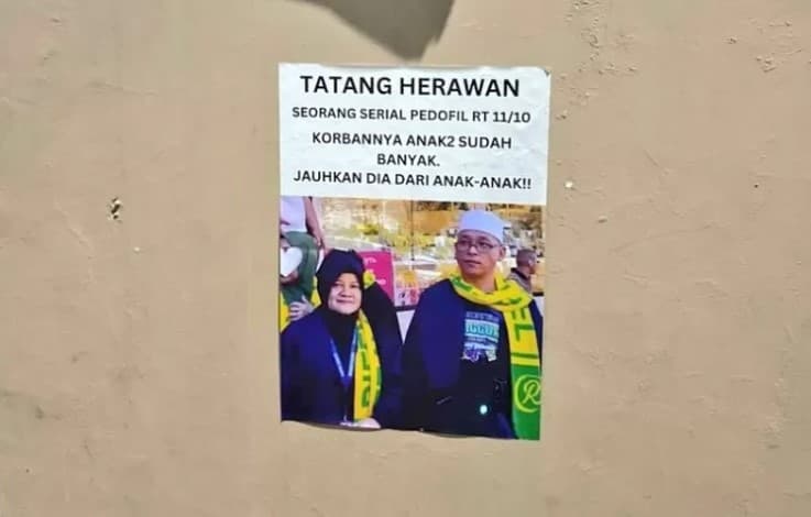 Viral Sosok Tatang Herawan, Pria Diduga Rudapaksa dan Lecehkan Banyak Bocah di Pasar Minggu. (Foto: X/@atasnamakaniko)