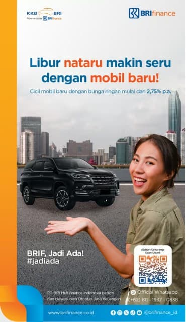 Jelang Libur Nataru, BRI Finance Tawarkan Promo Seru KKB Mobil Baru.
