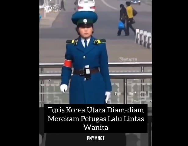 Gaya Unik Polantas di Korea Utara Jadi Sorotan. (Foto: Thread/@penyemangatviral)