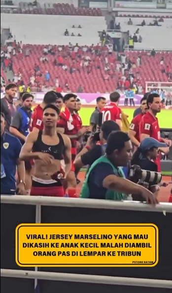 Memalukan, Viral Video Pria Diduga Rebut Jersey Marselino Ferdinand yang Awalnya Diberikan ke Anak Kecil