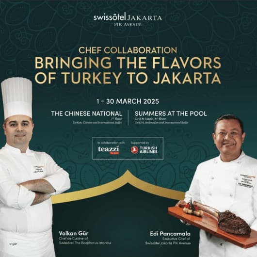 Swissotel Jakarta PIK Avenue Hadirkan Hidangan Ramadan Khas Turki di Jakarta Melalui Kolaborasi Eksklusif dengan Chef Ternama. Swissotel Jakarta PIK Avenue Hadirkan Hidangan Ramadan Khas Turki di Jakarta Melalui Kolaborasi Eksklusif dengan Chef Ternama.