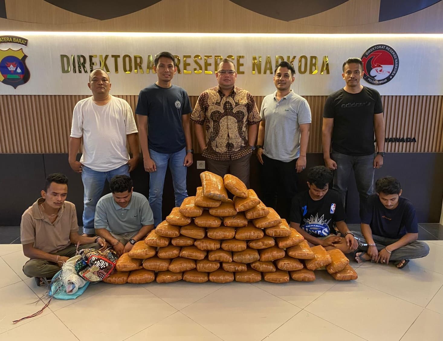Gagalkan Peredaran 47 Kg Ganja, Polda Sumbar Tangkap 4 Tersangka