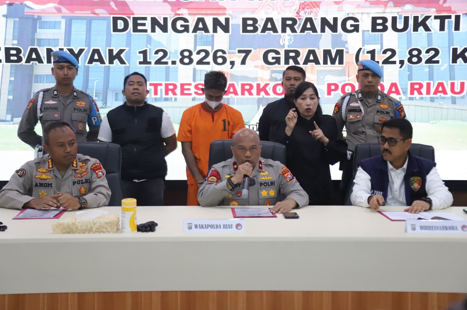 Polda Riau ungkap kasus narkoba jaringan Malaysia (Foto: Polri)