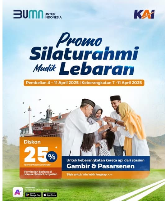 KAI Hadirkan Promo 'Silaturahmi Mudik Lebaran'.