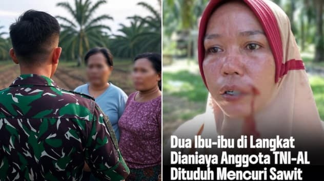 Dua IRT di Langkat Diduga Dianiaya Anggota TNI hingga Terluka di Wajah.
