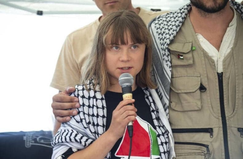 Greta Thunberg ikut serta dalam rombongan kapal kemanusiaan untuk Gaza (Foto: AP)