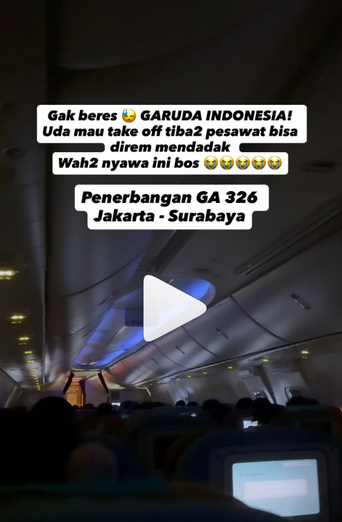 Viral Video Pesawat Garuda Indonesia Rute Jakarta-Surabaya Rem Mendadak Sebelum Take Off, Pengamat: Keputusan Pilot Sudah Tepat