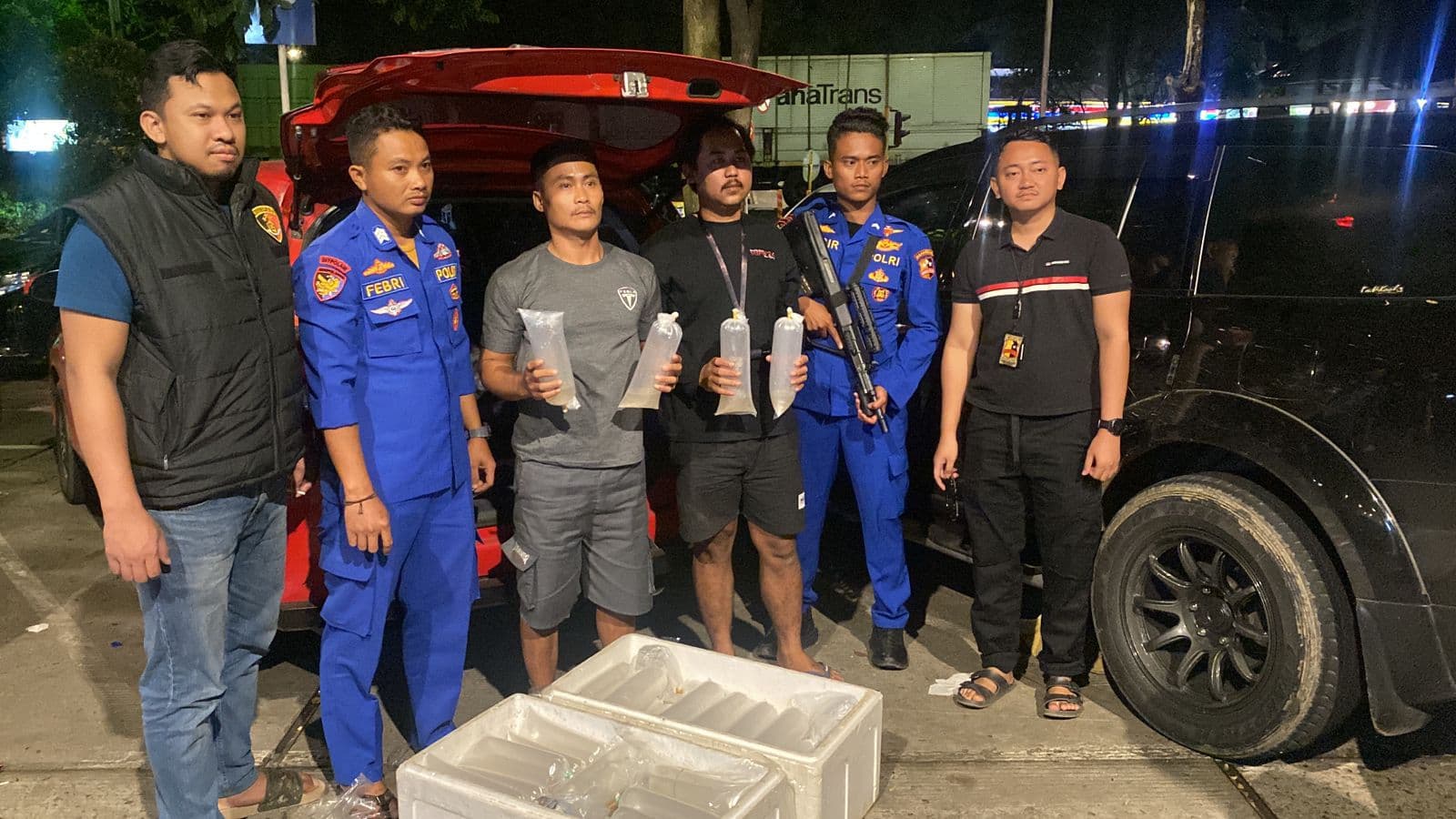 Kasus penyelundupan benih bening lobster (BBL) (Foto: Polri)