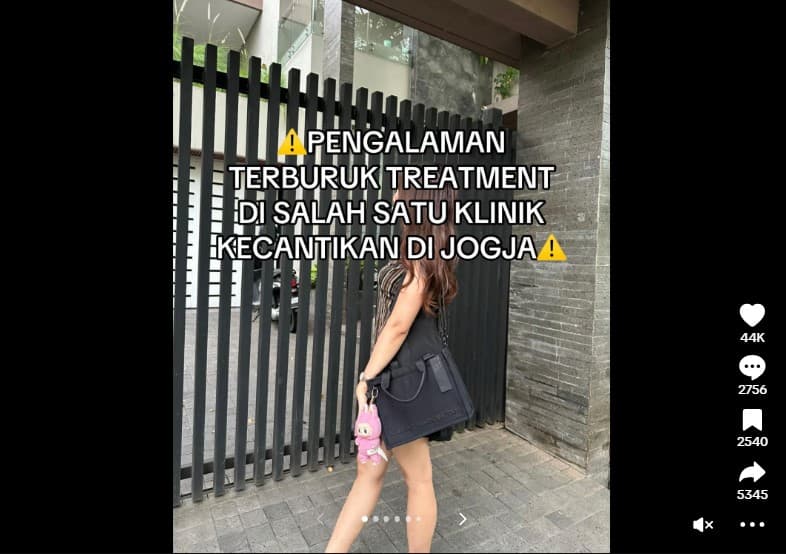 Viral Curhat Wanita Korban Modus 'Treatment Gratis' Klinik Kecantikan di Jogja, Berujung Dipaksa Beli Produk Pakai Pinjol. (Foto: TikTok/@loonaprojector)