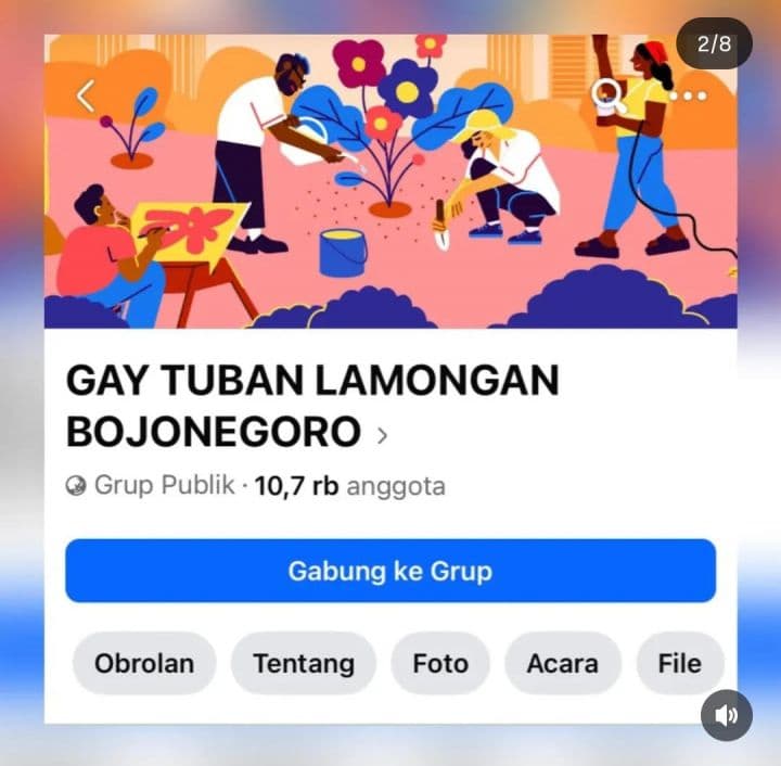 Grup FB Gay Tuban Lamongan Bojonegoro (Foto:Istimewa)