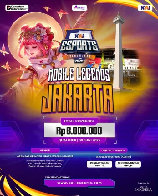 KAI Gelar Turnamen E-Sport Mobile Legends, Hadiah Total Rp52 Juta.