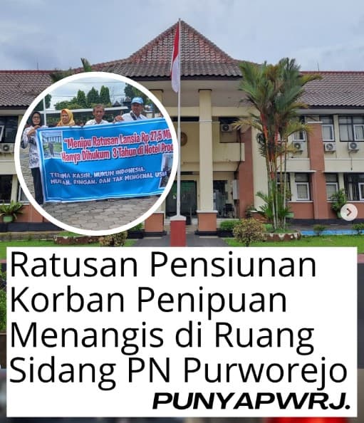 Ratusan Lansia Pensiunan Jadi Korban Penipuan Istri Anggota TNI AD. (Foto: Instagram @punyapurworejo.blog)