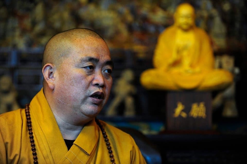 Shi Yongxin, kepala Biara Buddha Shaolin. Foto: thinkchina.sg