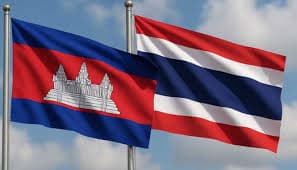 Bendera Thailand dan Kamboja (Foto:Istimewa)