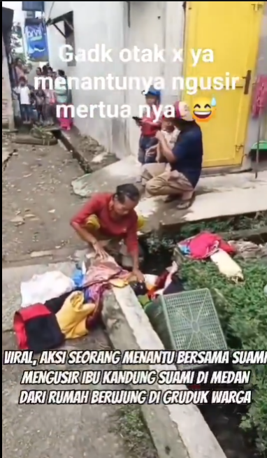 Durhaka! Menantu dan Anak di Medan Usir Ibu Kandung Berujung Digeruduk Warga