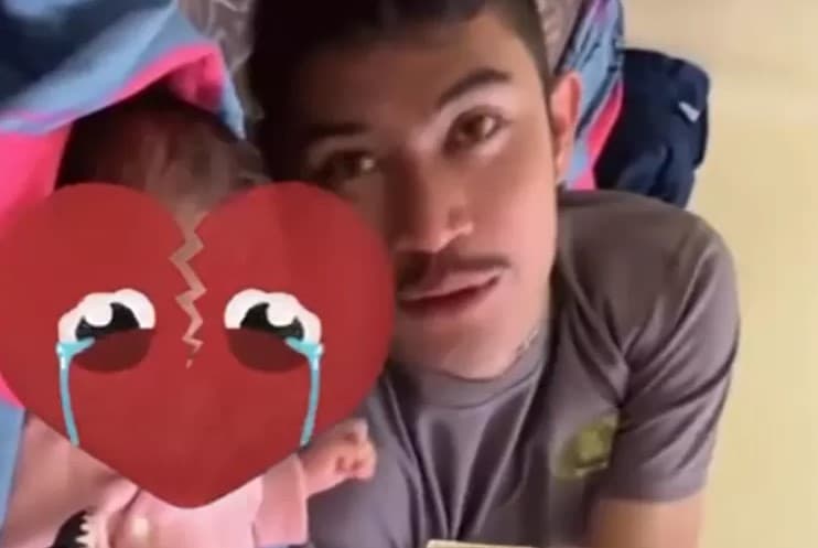 Tampang Bripda Ray Yondo Siahaan, Oknum Polisi Diduga Lecehkan Anak Kandungnya yang Masih Bayi. (Foto: Twitter)
