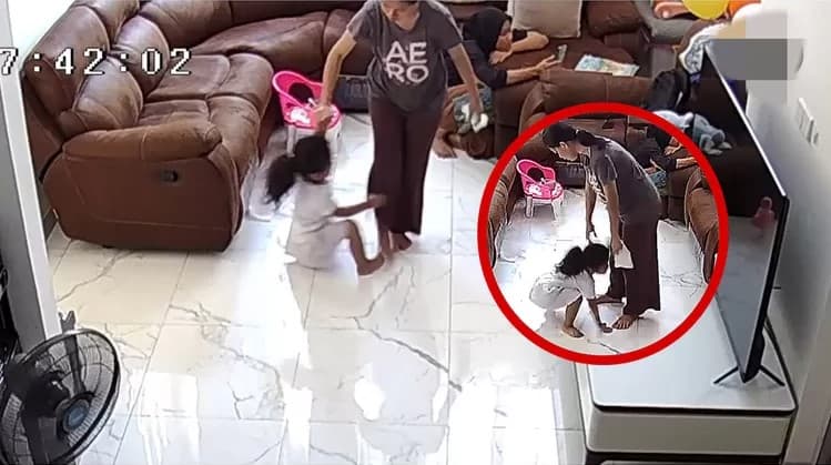 Viral Anak Selebgram Afifah Riyad Dianiaya Pengasuh, Detik-detik Penganiayaan Terekam CCTV!