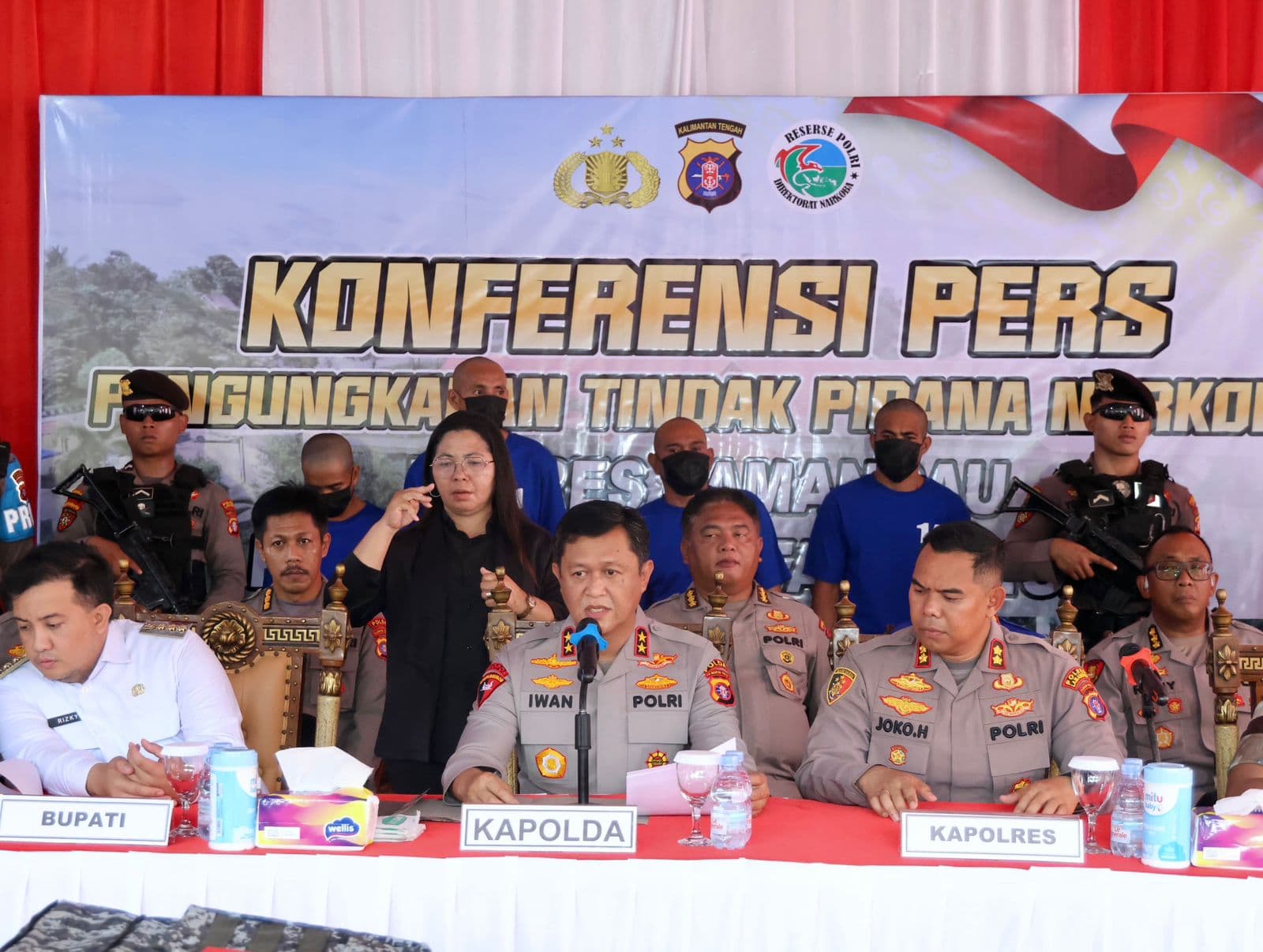 Polda Kalteng ungkap kasus penyelundupan narkotika (Foto: Polri)