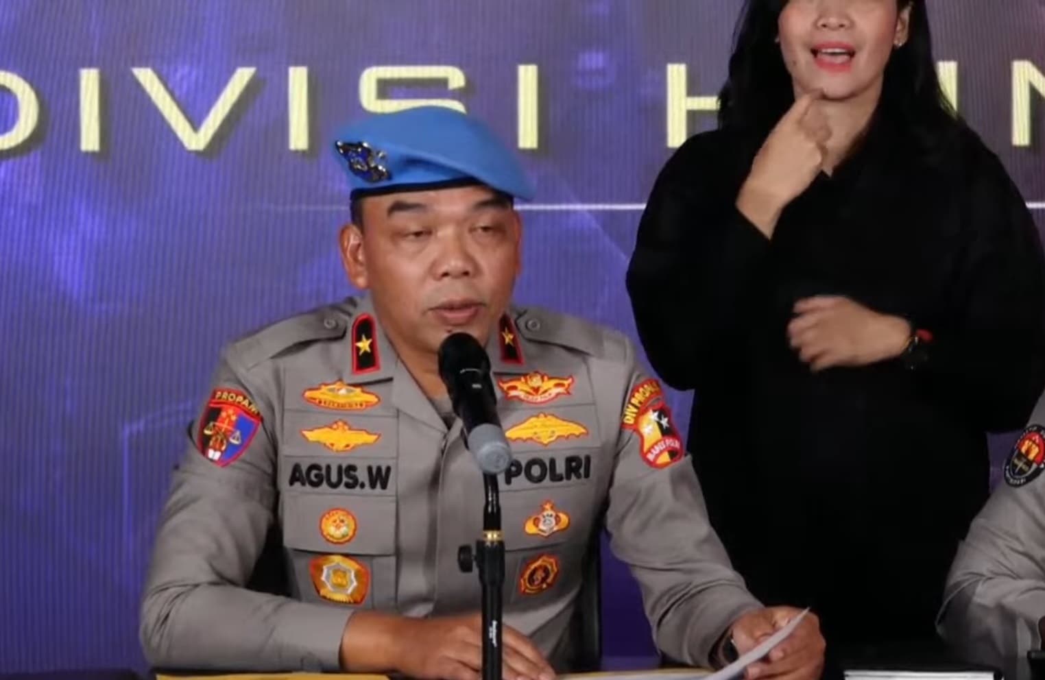 Karo Wabprof Divpropam Polri Brigjen Agus Wijayanto di Mabes Polri, Jakarta Selatan.