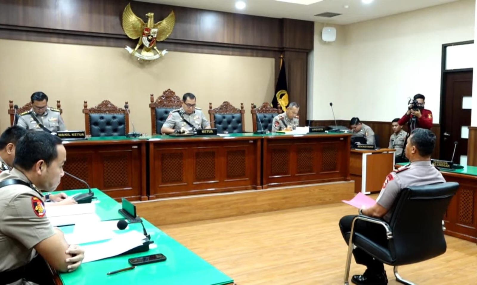 Suasana sidang KKEP Kompol Kosmas K Gae (Foto: Polri TV)