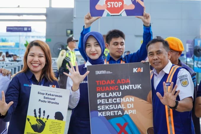 KAI Lakukan Sosialisasi Anti Pelecehan Seksual di Stasiun