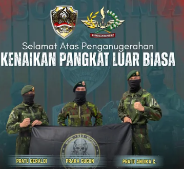 3 Prajurit TNI Ini Dapat Kenaikan Pangkat Luar Biasa usai Operasi Hadapi KKB OPM (Foto:Instagram pararaider328)