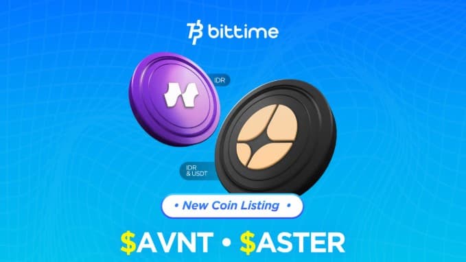 Bittime Resmi Listing Token Aster dan Avatis, Hadirkan Kesempatan Diversifikasi Aset Bagi Investor Indonesia