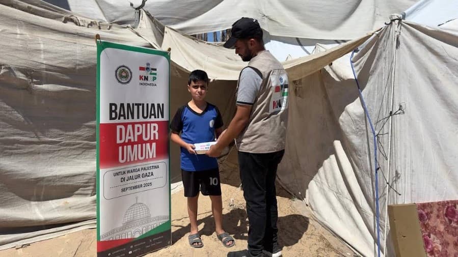 KNRP beri bantuan untuk warga Gaza.