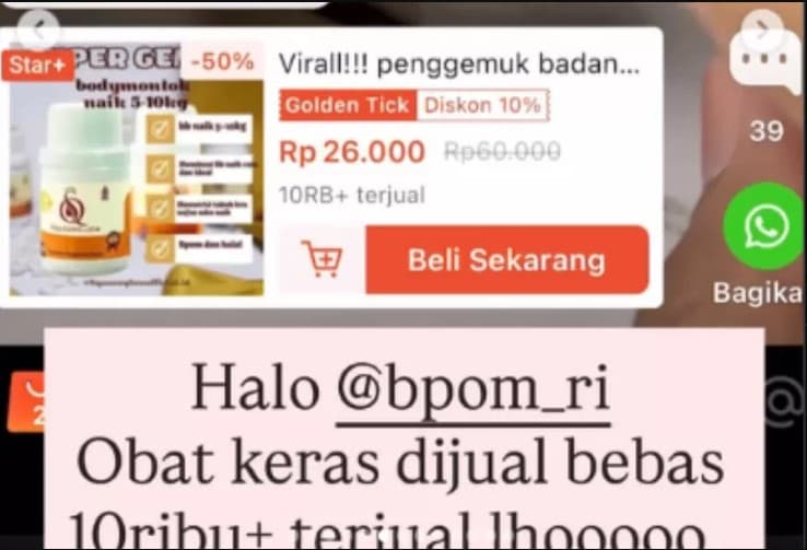Viral Pil Gemoy yang Banyak Dijual di E-Commerce Sebabkan Anak-anak Alami Gagal Ginjal. (Foto: Instagram)