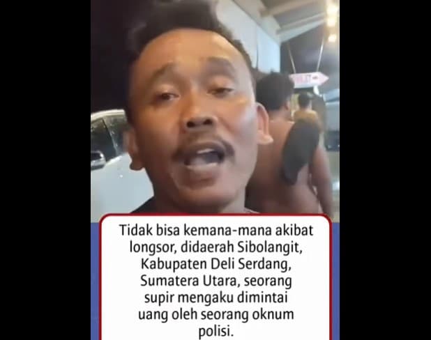 Viral Para Sopir Ngadu ke Presiden Prabowo Ada Pungli Saat Bencana Longsor. (Foto: Threads)