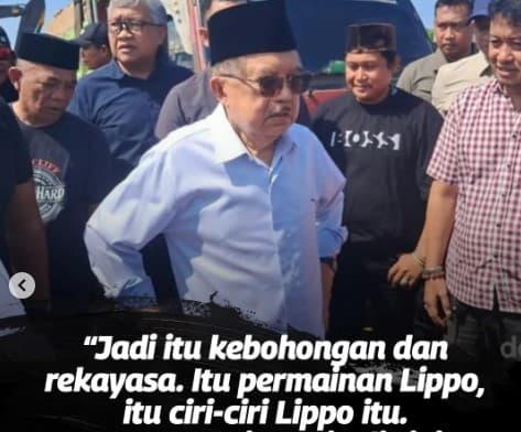 Tanah 16 Hektar Miliknya Diserobot Mafia Lippo Group, Jusuf Kalla Naik Pitam. (Foto: Instagram @4MAZE)