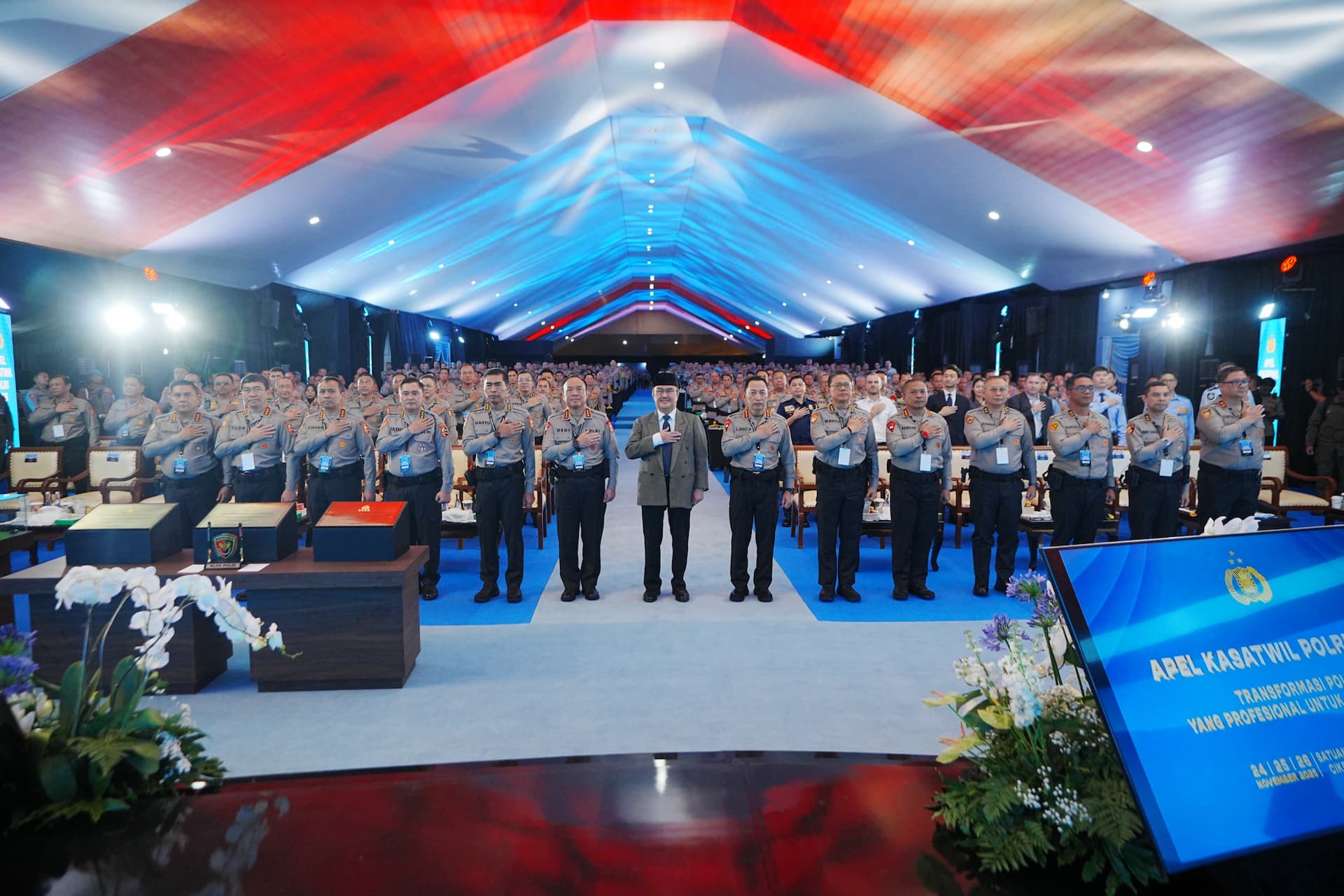 Polri Gelar Apel Kasatwil di Mako Satuan Latihan Korbrimob Polri, Cikeas, Bogor, Jawa Barat (Foto: Polri)