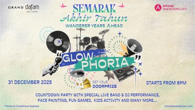Rangkaian Kemeriahan 'Semarak Akhir Tahun' Persembahan Artotel Wanderlust Hadir di Grand Dafam Ancol Jakarta.