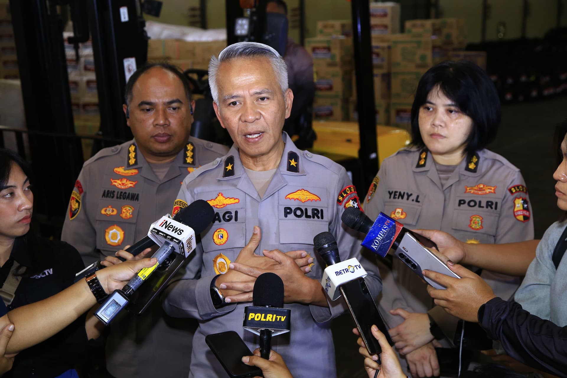 Karo Faskon Slog Polri, Brigjen Moch Sagi Dharma Adhyakta.