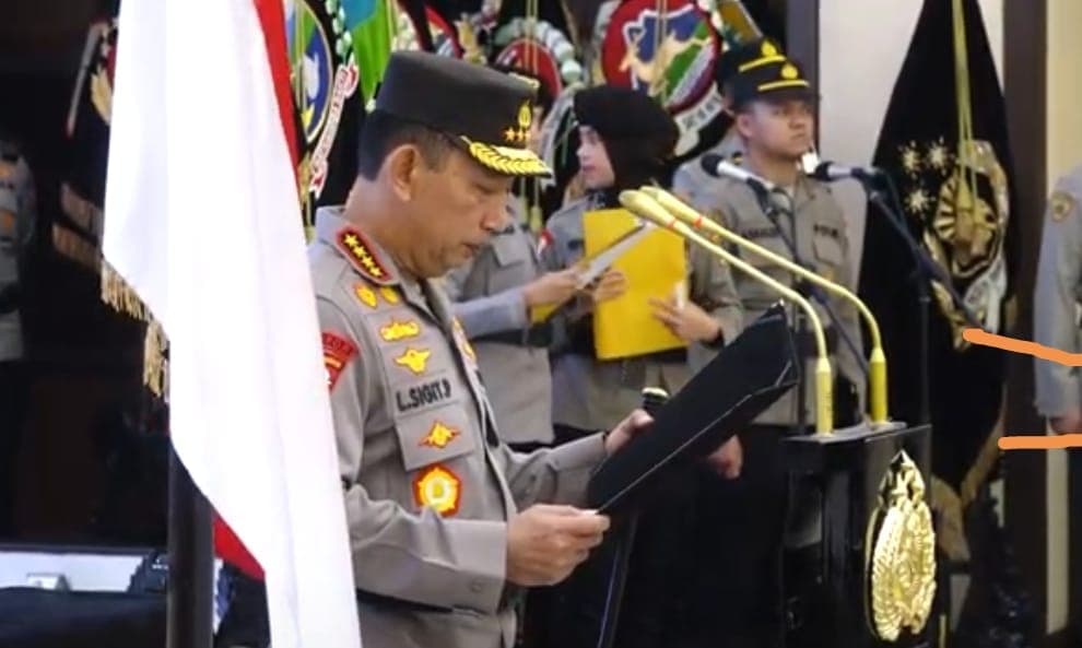 Kapolri Jenderal Listyo Sigit Prabowo memimpin serah terima jabatan sejumlah jabatan di Polri (Foto: Polri)