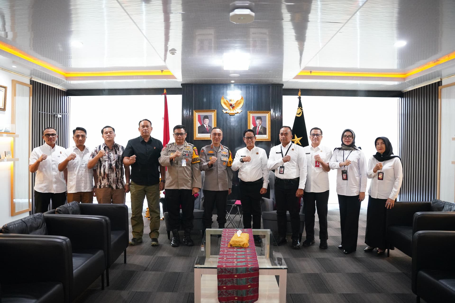 Pertemuan antara Polda Sumsel dan Kantor Wilayah BPN Provinsi Sumatra Selatan di Gedung Presisi Mapolda Sumsel, Selasa 24 Februari 2026 (Foto: Humas Polri)