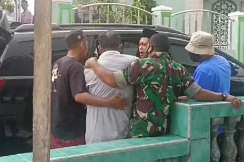 Terdakwa korupsi lahan sawit di Babel ngamuk saat ditangkap (Foto:Istimewa)