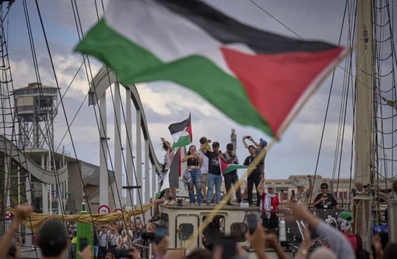 Angkatan Laut Israel mencegat kapal-kapal GSF di perairan internasional,  (Foto: AP)