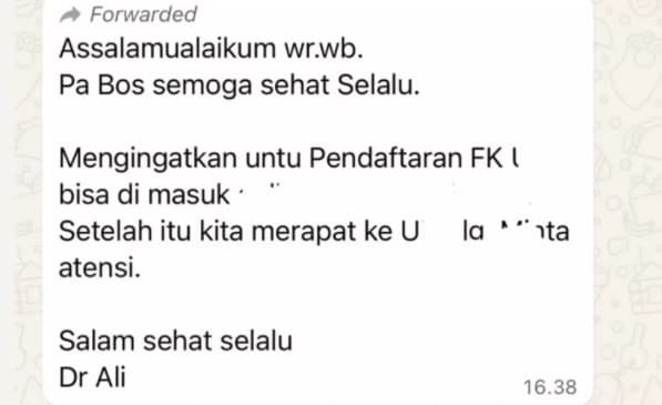 Heboh Oknum Rektor Diduga Loloskan Mahasiswa Lewat Jalur Belakang Fakultas Kedokteran Universitas Ternama, Bukti Chatnya Viral. (Foto: Twitter)