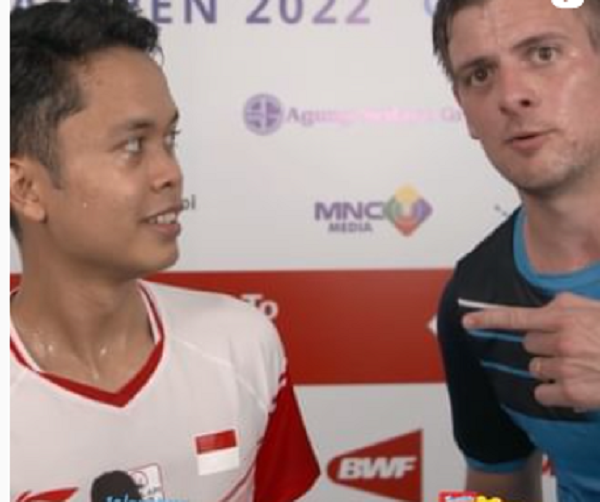 Anthony Sinisuka Ginting dan Hans-Kritian Solberg Vittinghus (Foto:instagram bwf.official) Anthony Sinisuka Ginting dan Hans-Kritian Solberg Vittinghus (Foto:instagram bwf.official)