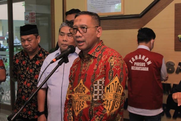 Konferensi pers Kejati DIY terkait dugaan korupsi Tanah Kas Desa Caturtunggal (Foto: Istimewa) Konferensi pers Kejati DIY terkait dugaan korupsi Tanah Kas Desa Caturtunggal (Foto: Istimewa)