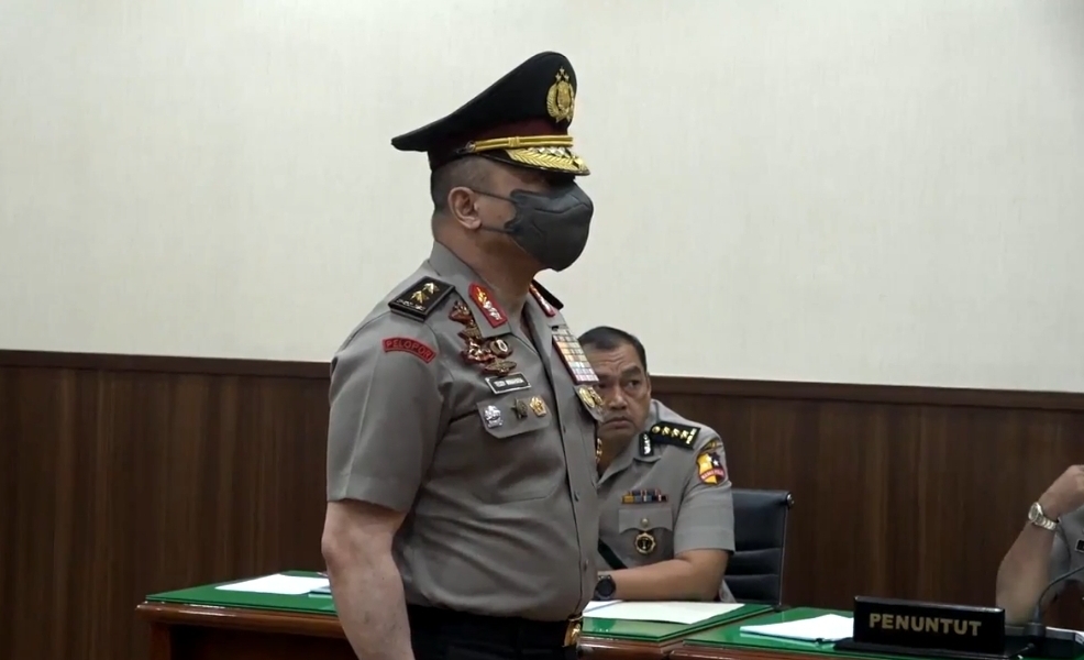 Irjen Teddy Minahasa dalam sidang KKEP di TNCC Polri Irjen Teddy Minahasa dalam sidang KKEP di TNCC Polri
