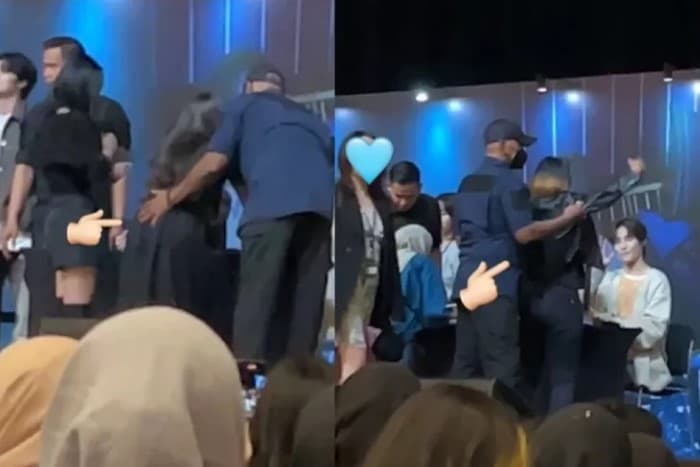 Dugaan pelecehan seksual oleh oknum sekuriti saat acara fan sign WayV di Jakarta. Dugaan pelecehan seksual oleh oknum sekuriti saat acara fan sign WayV di Jakarta.