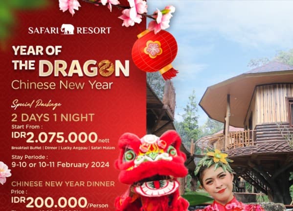 Safari Resort Taman Safari Bogor beri promo spesial Imlek 2024. Safari Resort Taman Safari Bogor beri promo spesial Imlek 2024.