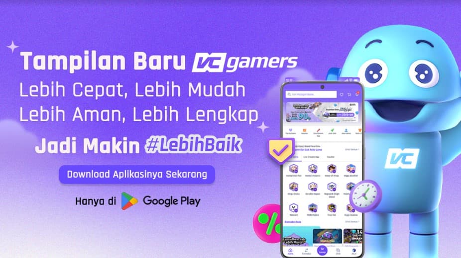 VCGamers merilis tampilan baru yang lebih fresh dan user-friendly. VCGamers merilis tampilan baru yang lebih fresh dan user-friendly.