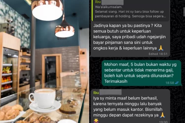 Viral kafe elit di Jaksel tak bayar gaji karyawan sampai 7 bulan. Viral kafe elit di Jaksel tak bayar gaji karyawan sampai 7 bulan.